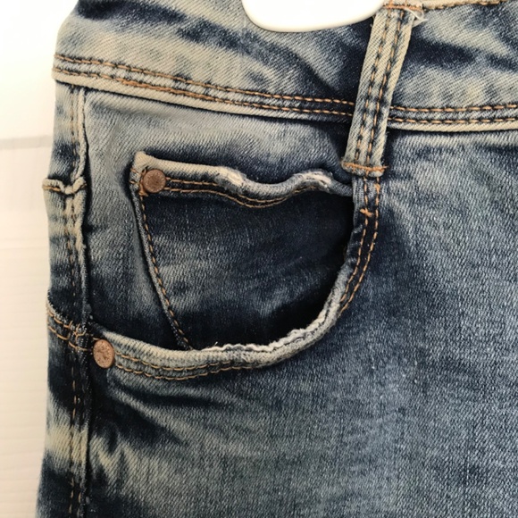 EightyTwo Denim Acid Wash Skinny Ankle Jeans Size 5 Pockets Light Blue - Picture 15 of 16